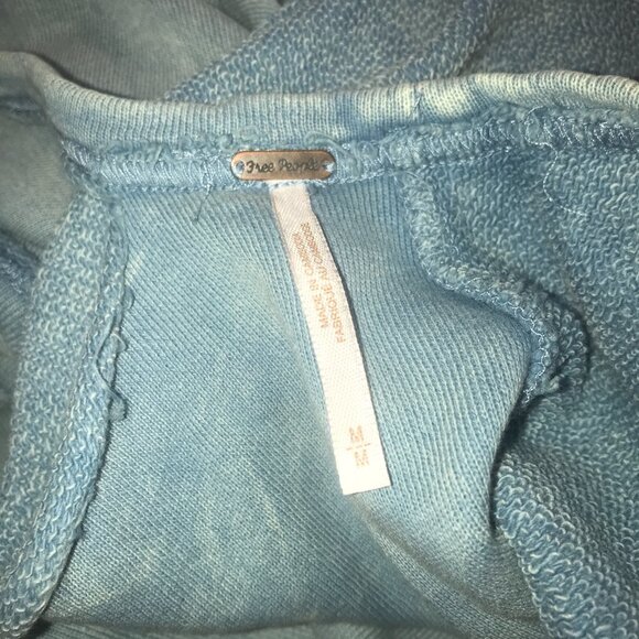 Free People See You Tonight Pullover Sweatshirt Twist Open Back Terry Cotton M - Picture 7 of 9